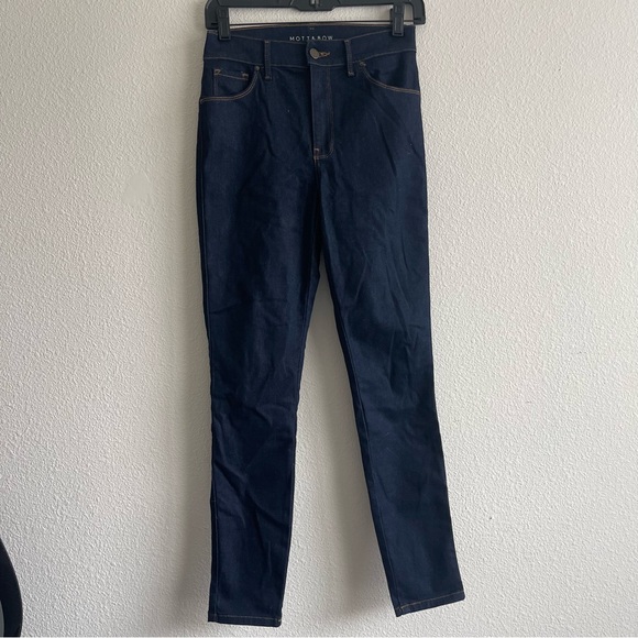 Mott & Bow High Rise Skinny Dark Wash Denim Jeans - Picture 1 of 5